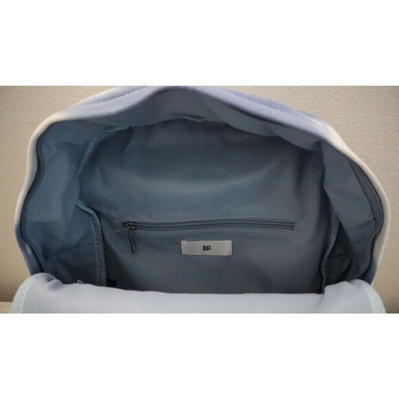 BP. Women's One Size Blue/White Adjustable Shoulder Strap Canvas Backpack - Picture 6 of 10